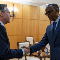 Secretary of State Anthony Blinken and Rwandan president Paul Kagame